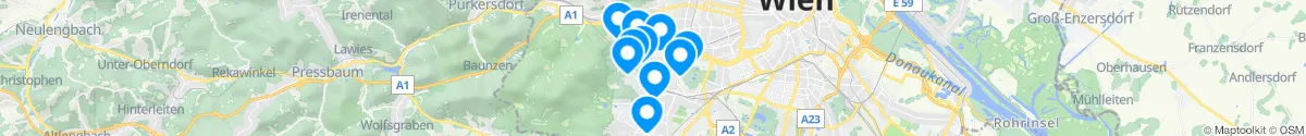 Map view for Pharmacy emergency services nearby 1130 - Hietzing (Wien)